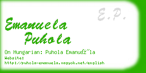 emanuela puhola business card